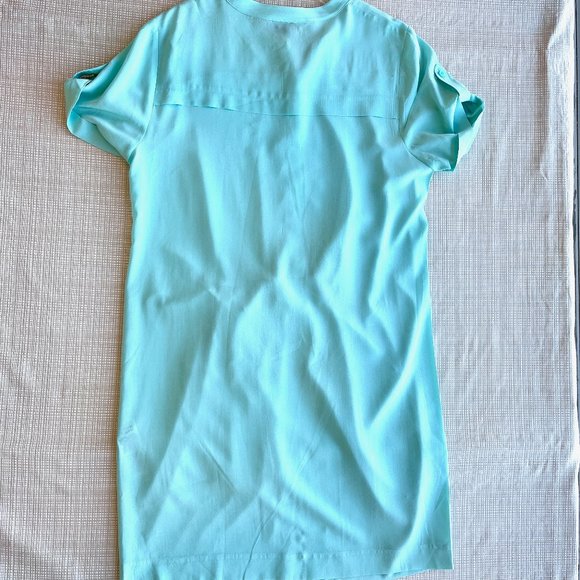 Vintage y2k DKNY Silk Slip Dress Wrap Dress Twist Tie Front With Shirt Dress - Picture 9 of 16